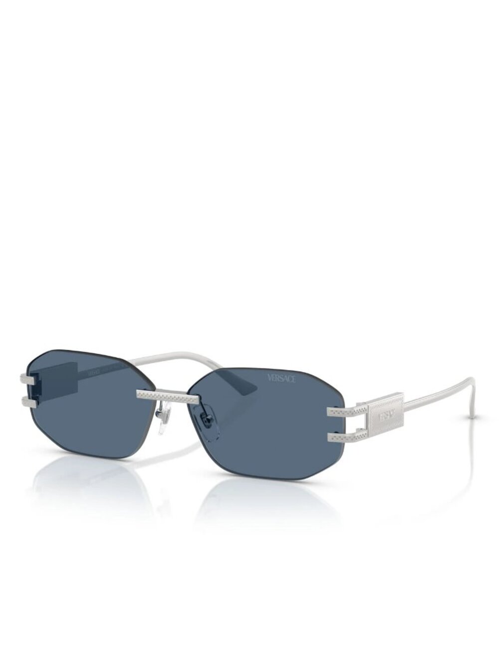 NEW VERSACE SUNGLASSES MOD 2274 SILVER BLUE VERSACE VE2274 100080 WOMEN EYEWEAR